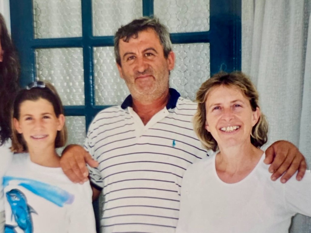 Petros, Kyrianna und Trudi Kavalari zusammen